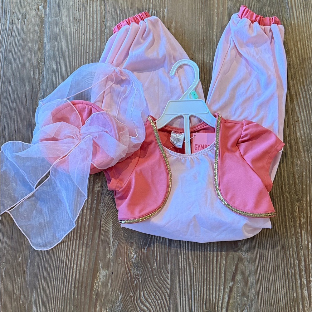 Gymboree 3/4 Halloween peach/pink Genie Princess Costume with hat new